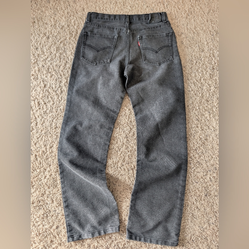 Levi's 514 Black Distressed Straight Fit Women's Jeans Size 29X31 (18Reg)